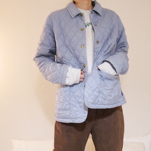 Barbour baby blue quilting coat