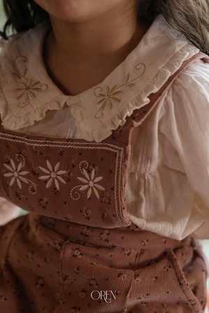 【先行〆10/8 23:59 5%OFF】2707 embroidery frill blouse / OREN