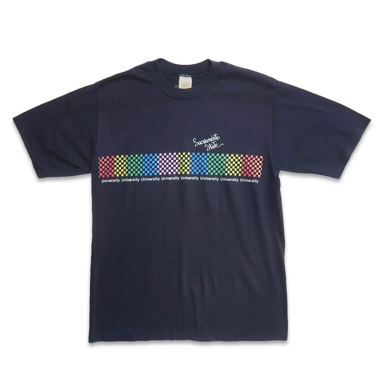 80s 90s ワイド ボーダー Tシャツ L シングルステッチ マルチカラー 3dff11d3e639f10a1f3b60b9ce06a9