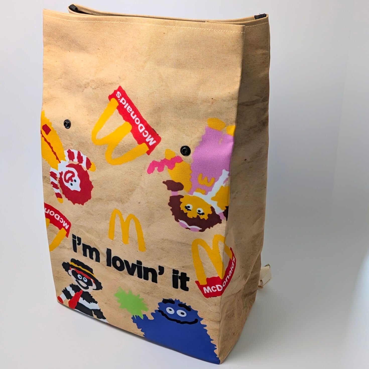 再入荷!【 マクドナルド (McDonald's) 】『 アニメ 〜I'm lovin' it〜 』マクドナルドフレンズ /  Backpack(バックパック) / リュック / 紙袋風〚アメリカン雑貨 アメトイ〛