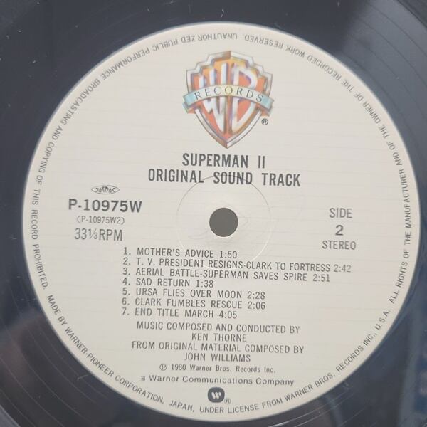 Ken Thorne / Superman Ⅱ (Original Sound Track) [P-10975W] - 画像4