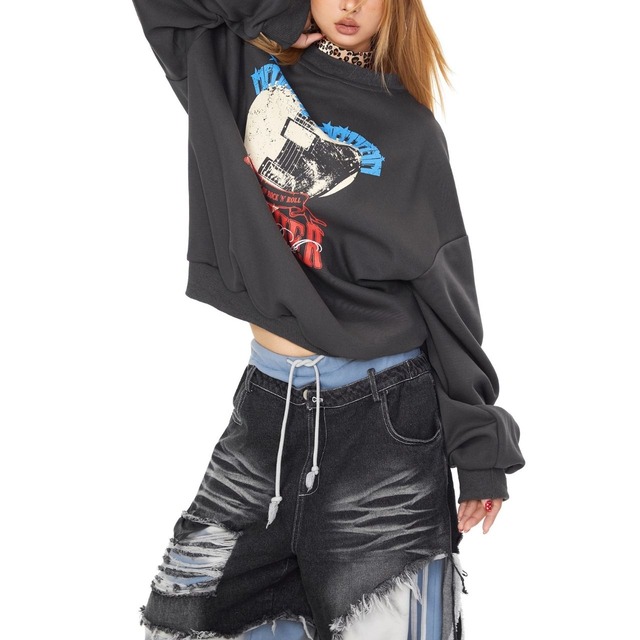 ハートヴィンテージグラフィックスウェット 2col   R01236