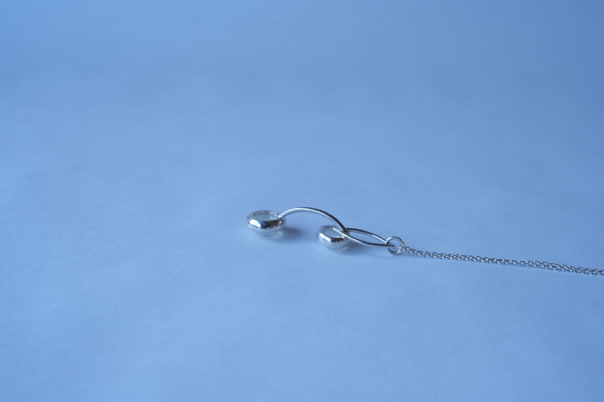 泡沫 ホワイトラブラドライト ネックレス no.254