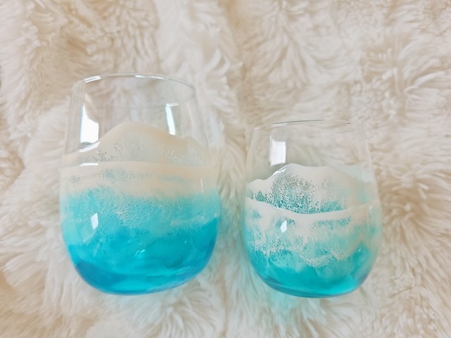 518.オーシャンレジンアート 限定 海のミニグラス