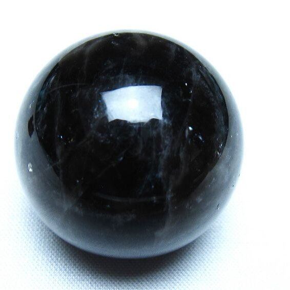 モリオン 黒水晶 丸玉 34mm スフィア 置物 原石 141-7347