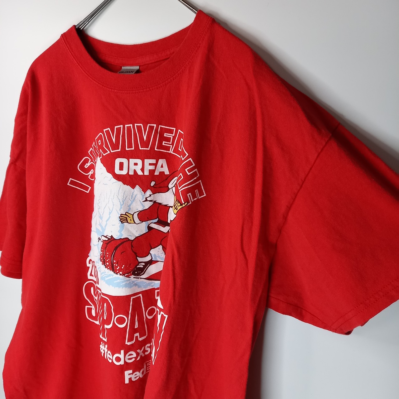 クルーネック　プリントTシャツ　半袖　企業ロゴ　FEDEX　ヘビーコットン　XL