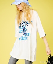 COOLAベアーエンブロイダリールーズTシャツ (WHITE) CQ-48032
