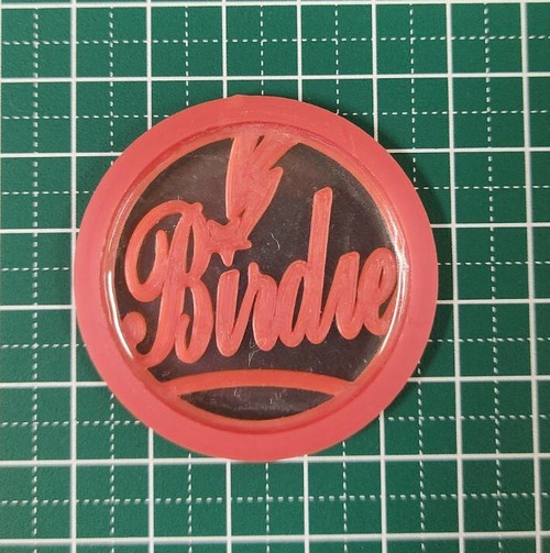 ゴルフマーカー Birdie赤【オリジナルデザイン】