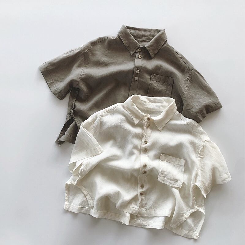 【BABY&KID】春新作 薄手無地シャツ