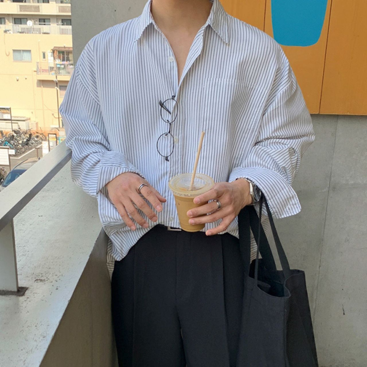 ストライプルーズシャツ　MT0080307