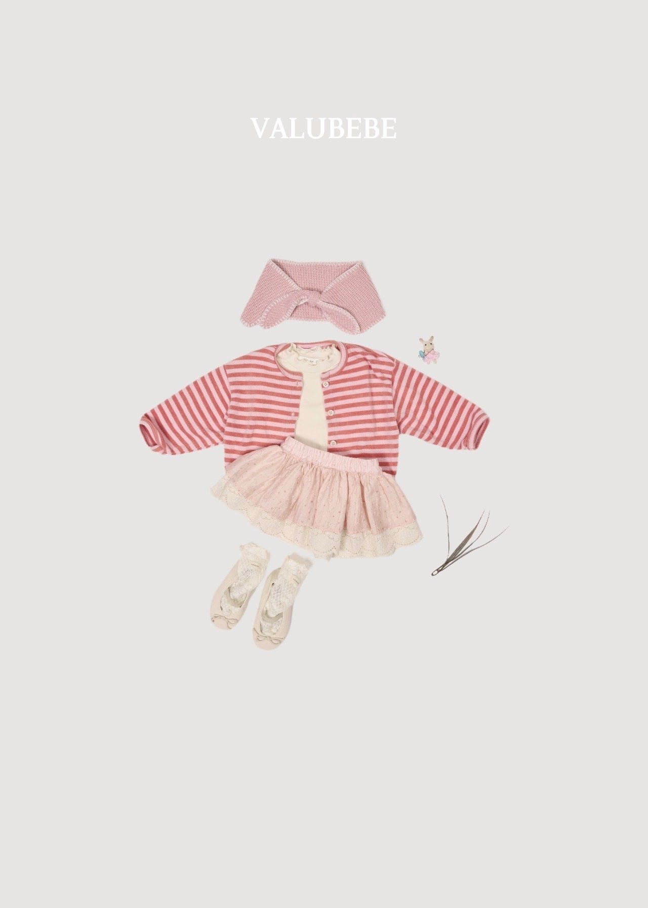 送料無料【予約】/ フラワー配色スカート/ valubebe