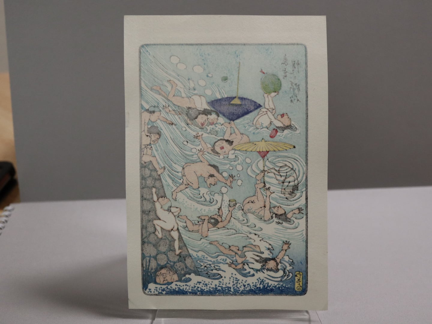 河鍋暁斎筆 狂斎百図『水遊び』復刻版手摺り木版画 | 美術手摺 河鍋暁斎筆 狂斎百図『水遊び』復刻版手摺り木版画 | 美術手摺