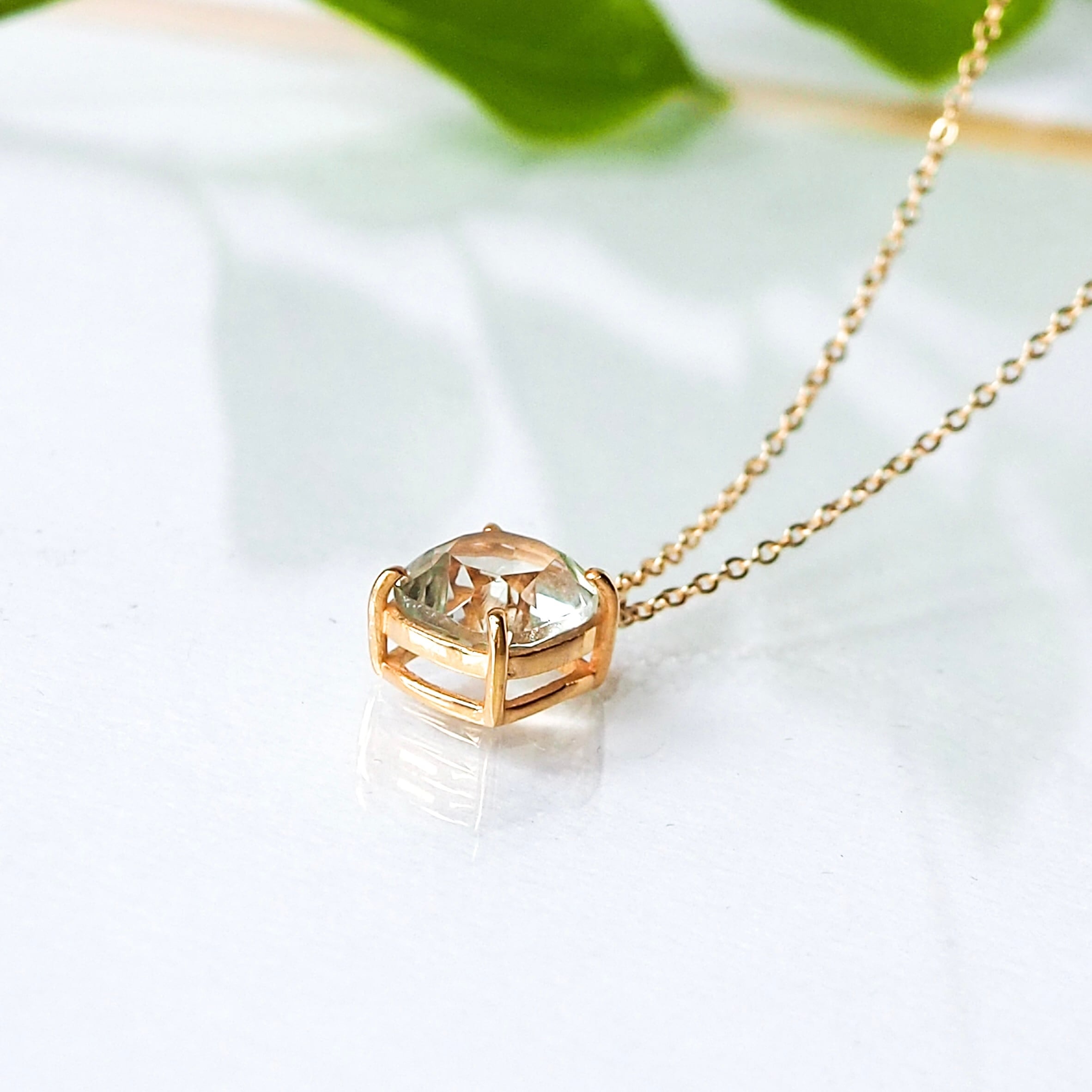 4.8カラット 新緑グリーンアメジストネックレス | MELEE