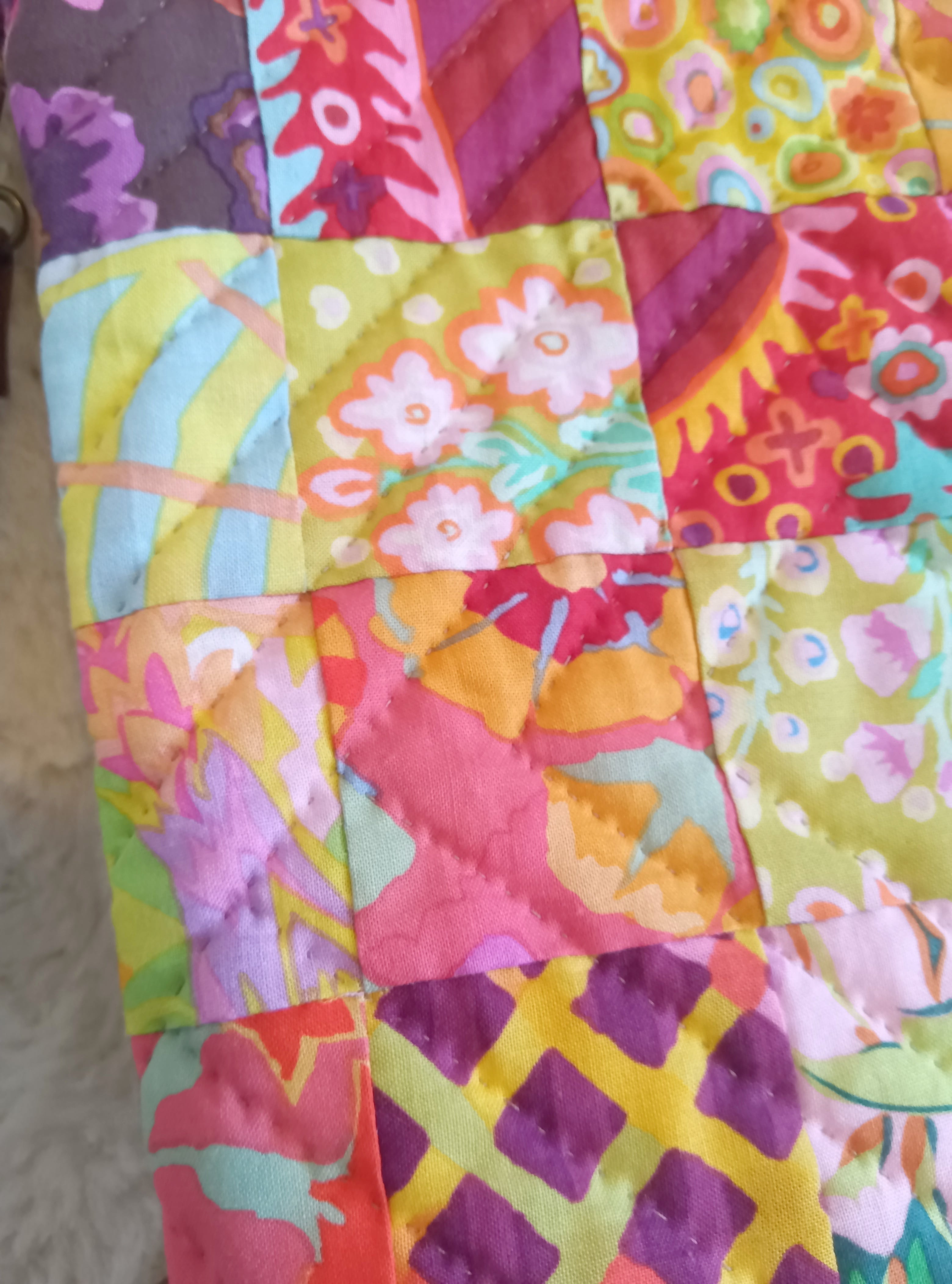 HawaiianQuilt Peach】ハワイアンキルトパッチワークキルト