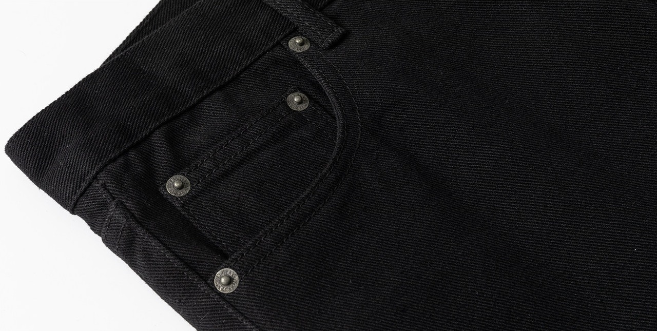 FRKM SCD 26AW ワックスコーティング 立体ストラップ ストレートデニム