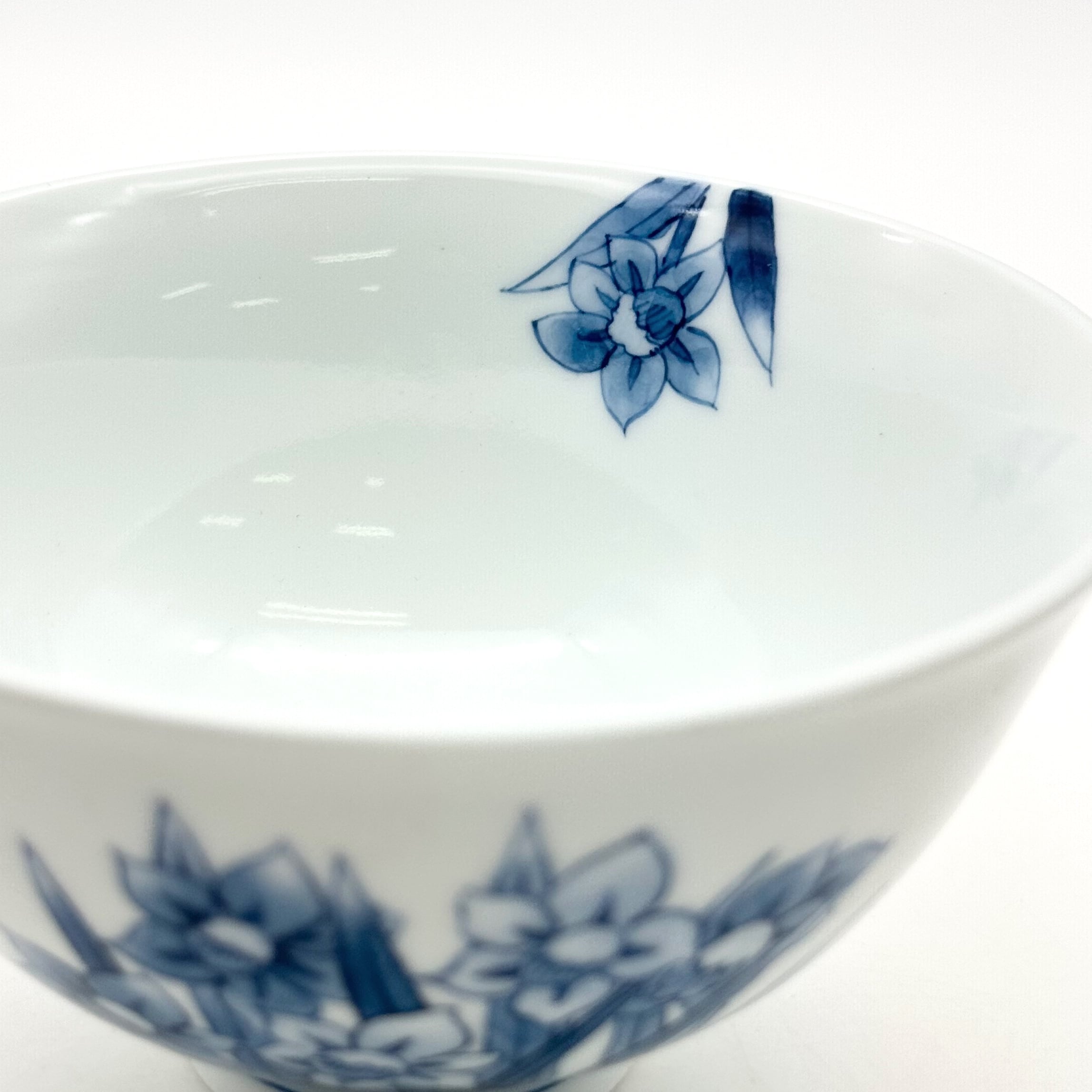 染付　茶椀 染十草蓋付お茶呑茶碗 陶遊 単品 - 京焼清水焼 松韻堂