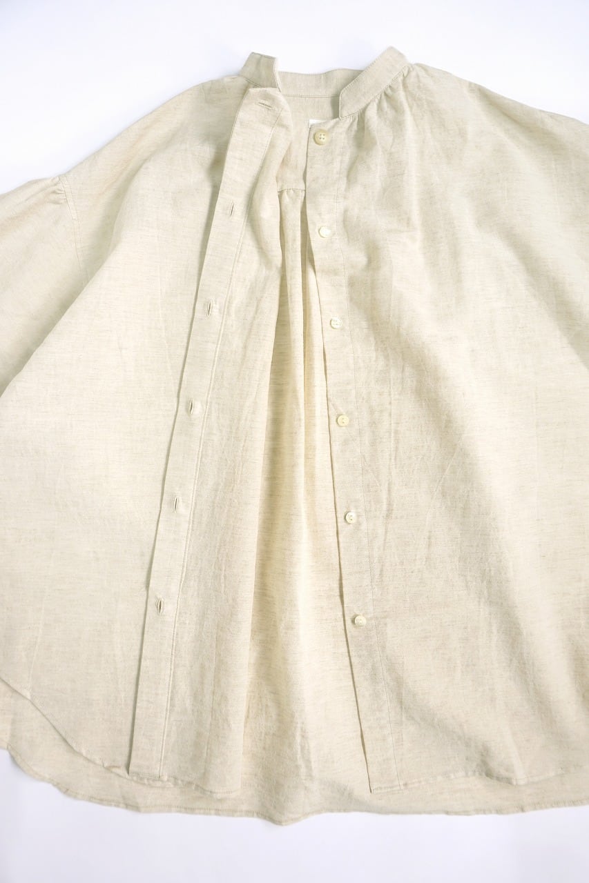 Cotton Linen Fly-Front Blouse