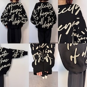 Typo pattern usefull knit/black