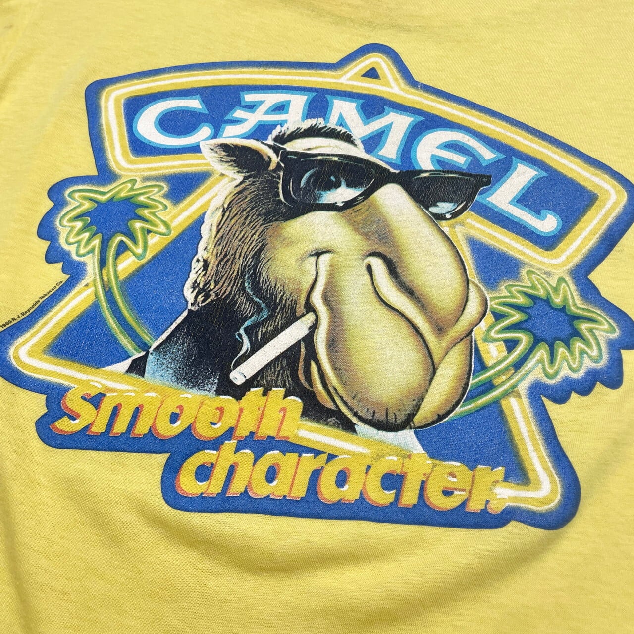 90s ビンテージ CAMEL キャメル  カードゲーム 新品 アメリカ 80年代 CAMEL キャメル タバコ アドバタイジングプリントTシャツ ポケT
