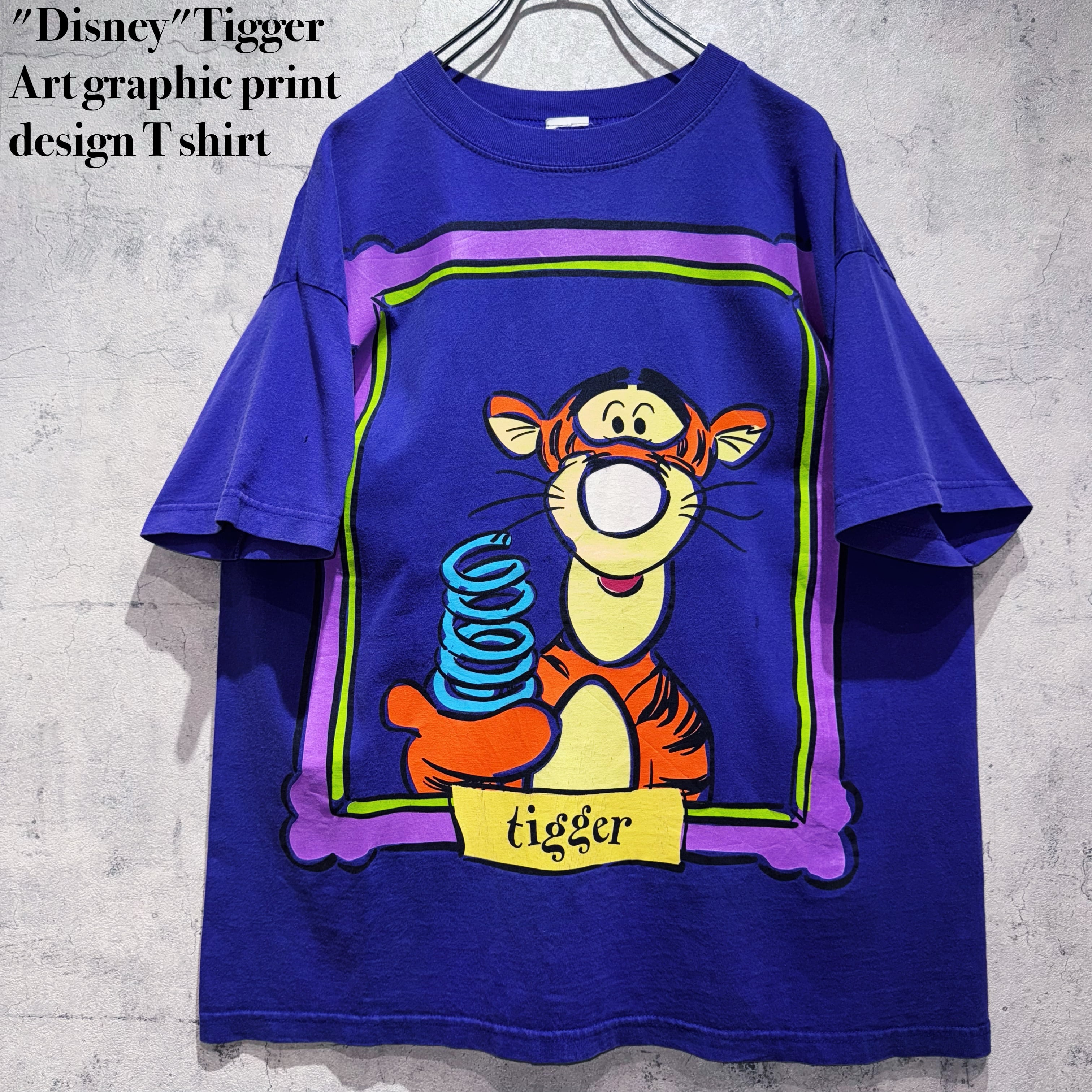 "Disney"Tigger Art graphic print design T shirt