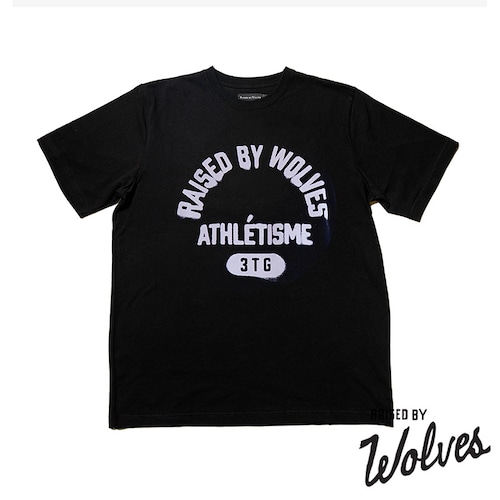 【RAISED BY WOLVES/レイズドバイウルブス】ATHLETIQUE TEE Tシャツ / BLACK
