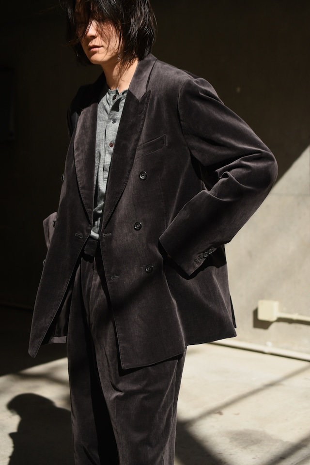 blurhms / Fade Velvet Double-breasted Jacket (FadeCharcoal)