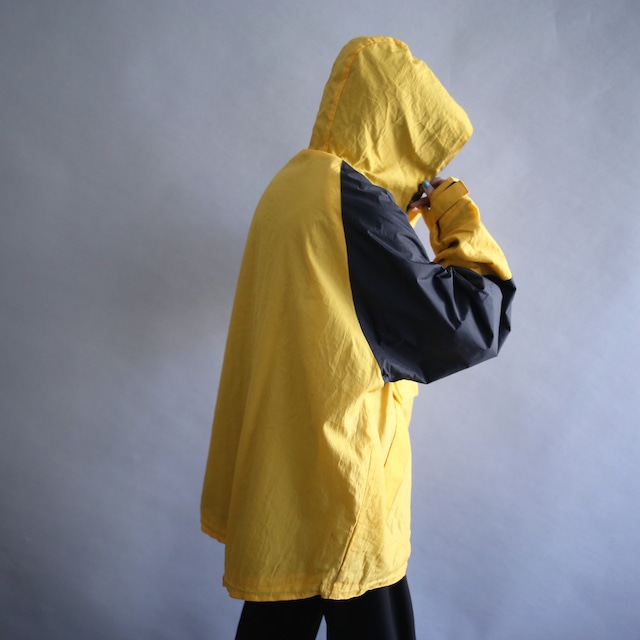 "OLD NAVY" yellow×black over silhouette anorak parka