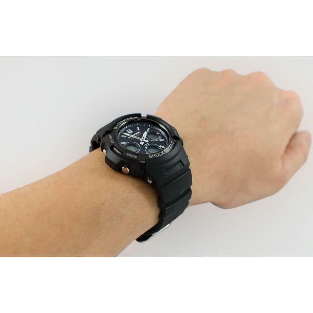 カシオ CASIO G-SHOCK　AWG-M100SB アナデジ電波ソーラ