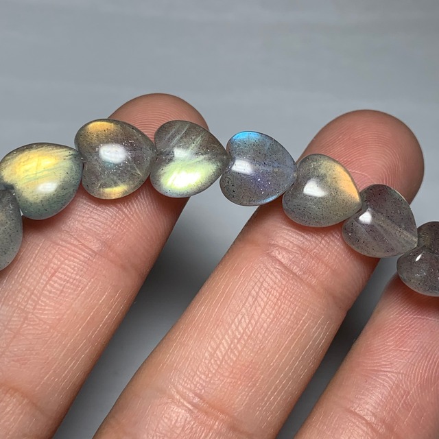 no6.シラーが美しい☆ハート・ラブラドライト ブレスレット