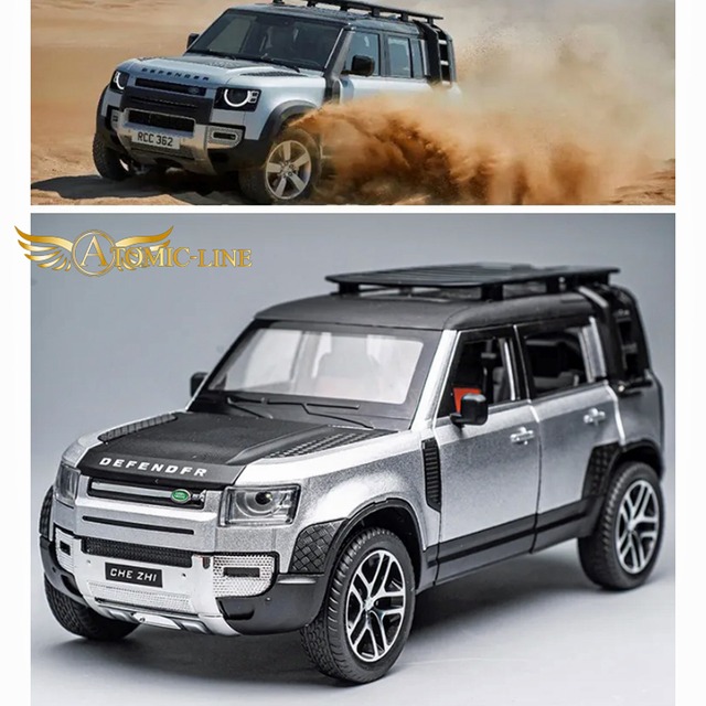 ランドローバー 110 ディフェンダー 1/24 ミニカー 全3色 ライト点灯 エンジンサウンド 合金モデル 模型 ジオラマ