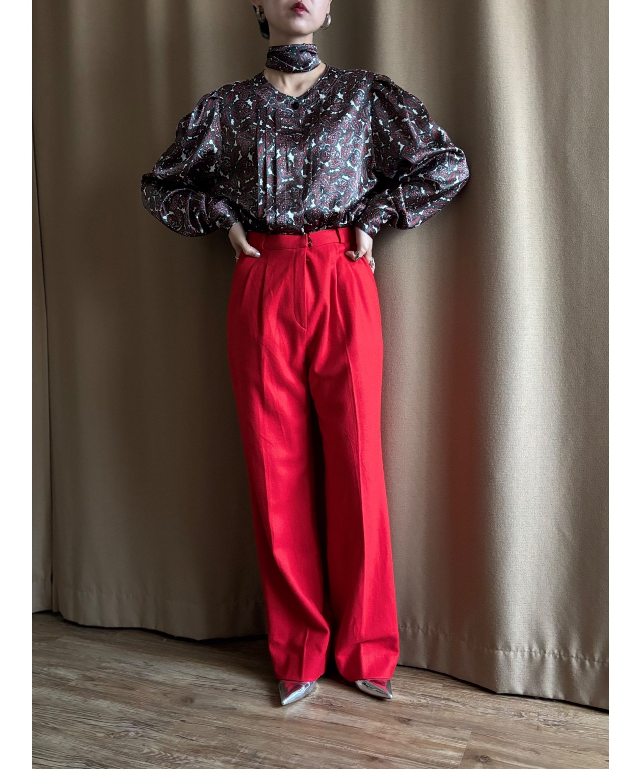 MADE IN FRANCE bow tie shirt-4504-1