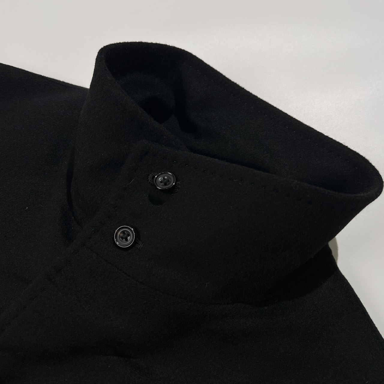 カシミヤ100% 高級 ROBERTA MICHETTI ロベルタ ミケッティ 比翼 コート サイズ L /黒/ブラック/メンズ/カシミア