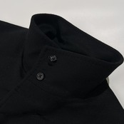 カシミヤ100% 高級 ROBERTA MICHETTI ロベルタ ミケッティ 比翼 コート サイズ L /黒/ブラック/メンズ/カシミア