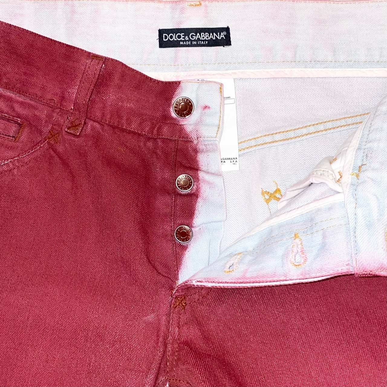 DOLCE&GABBANA coating denim “Red”