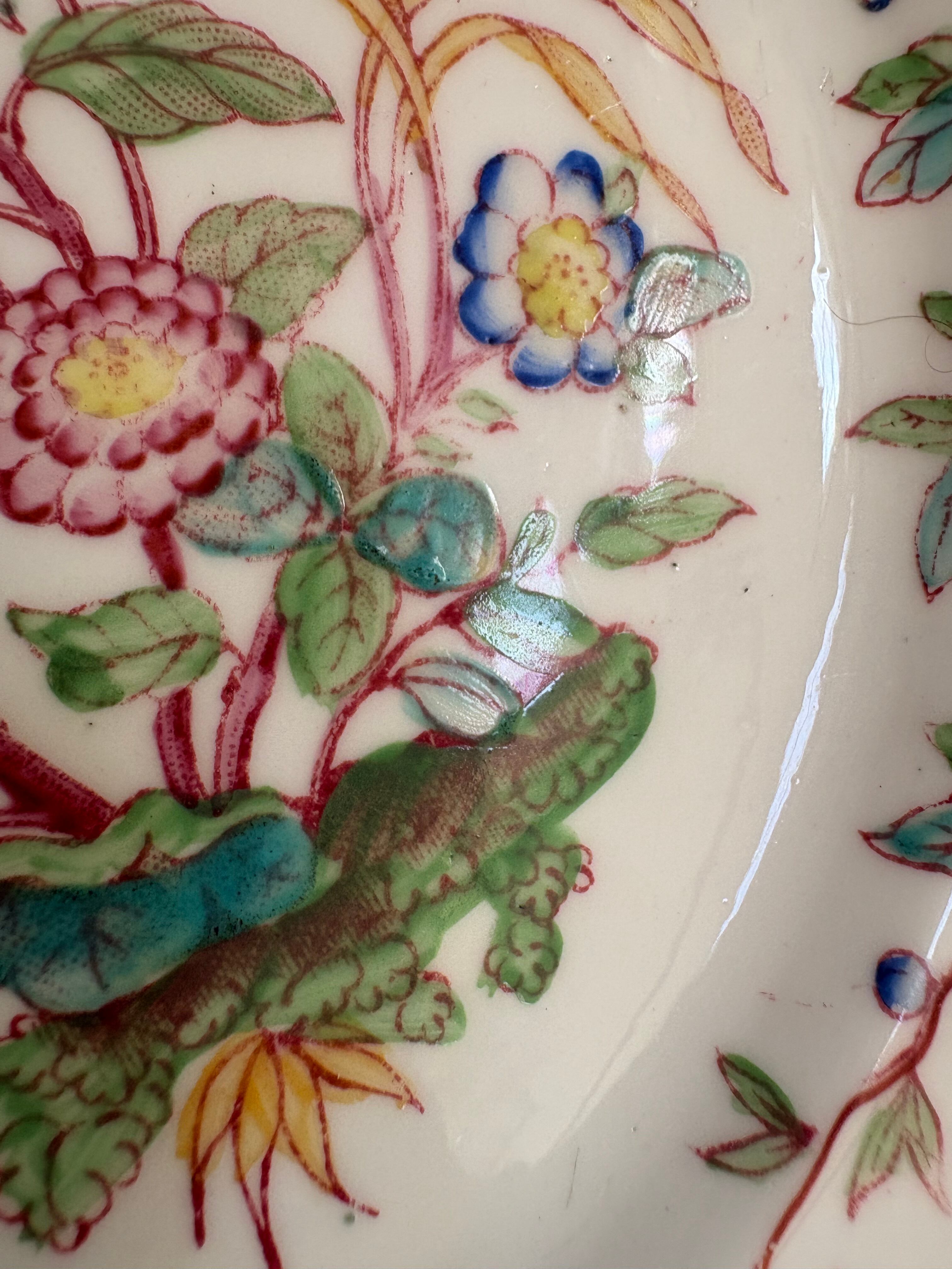 サルグミンヌ MINTON No.216（ミントン）コンポティエ（蝶と花模様