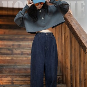 ［Maden］Wide Leg Denim Straight Pants / ワイドレッグ デニム パンツ