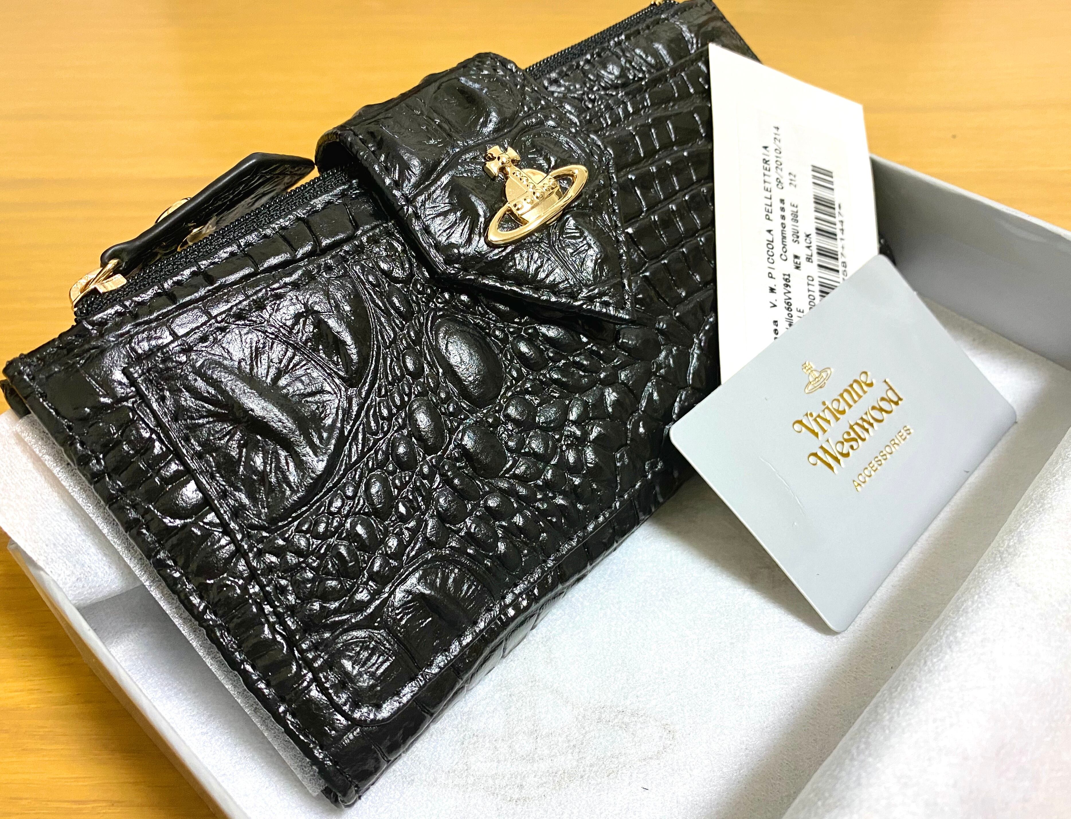 【Vivienne Westwood】 レザー 長財布 ブラック クロコ型押し | BlissColors powered by BASE