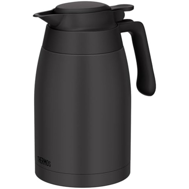 【食洗機対応モデル】 サーモス ステンレスポット 1.5L ダークグレー 保温ポット 卓上ポット 保温保冷 広口設計 TTG-1500 DGY