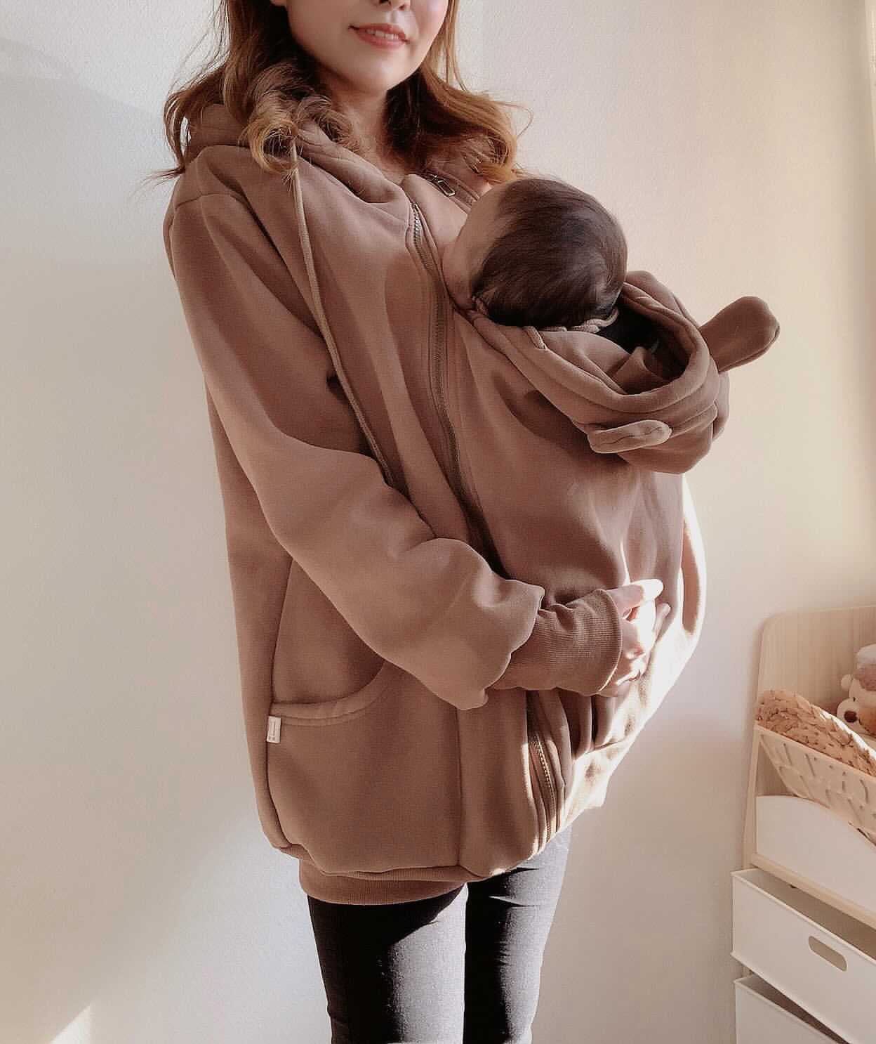 即納】mom&baby♡2way抱っこ紐パーカー | TAMSmuu