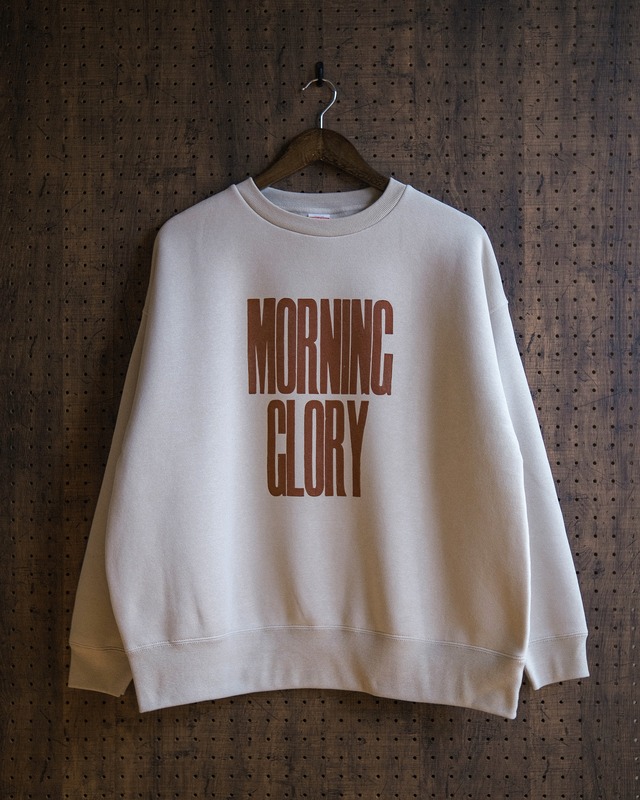 "morning glory" sweat shirt in natural / 裏起毛仕様（受注生産）