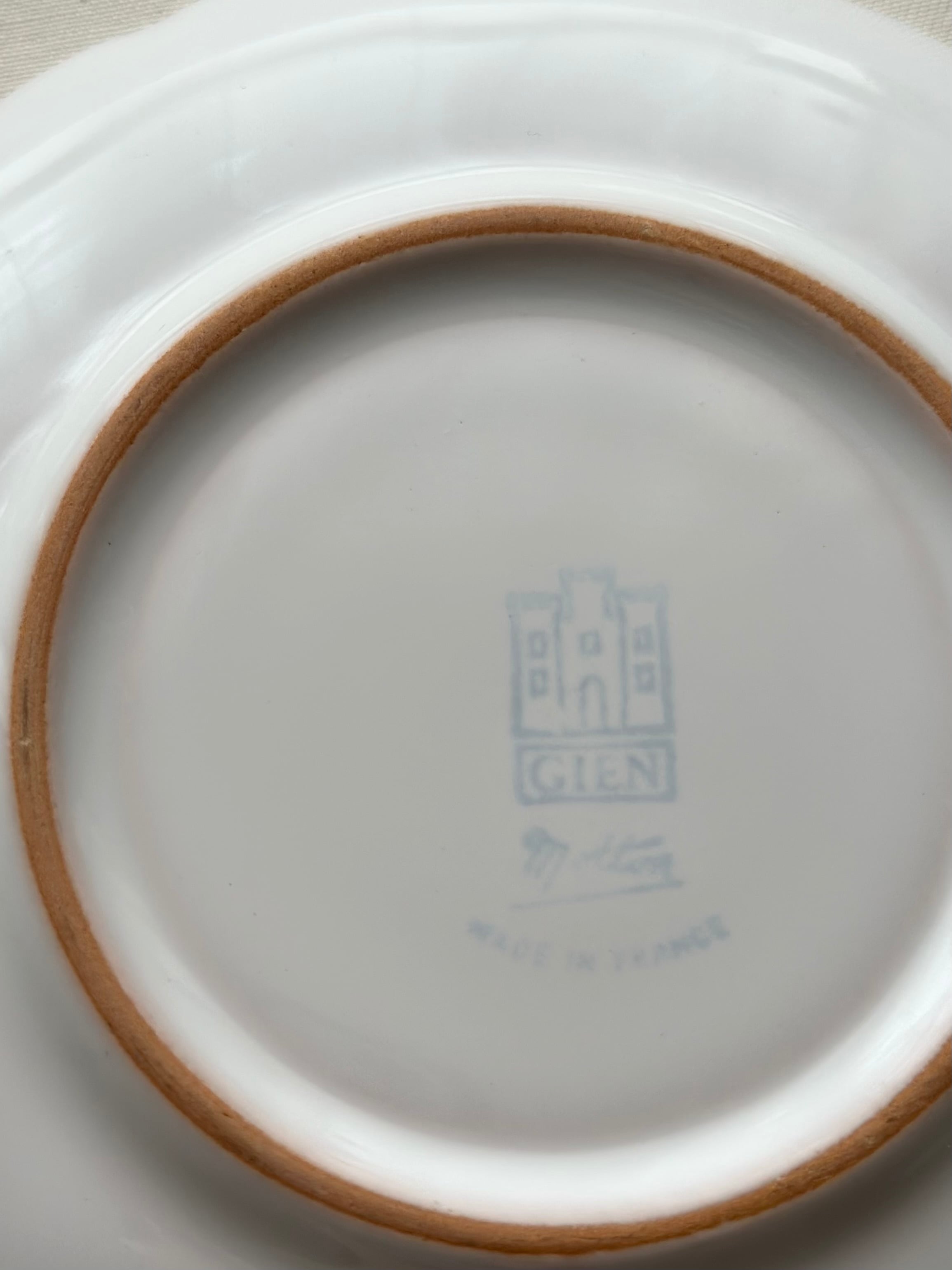 Gien ジアン / 白釉の美しいデミタスカップ＆ソーサー d | VIRON