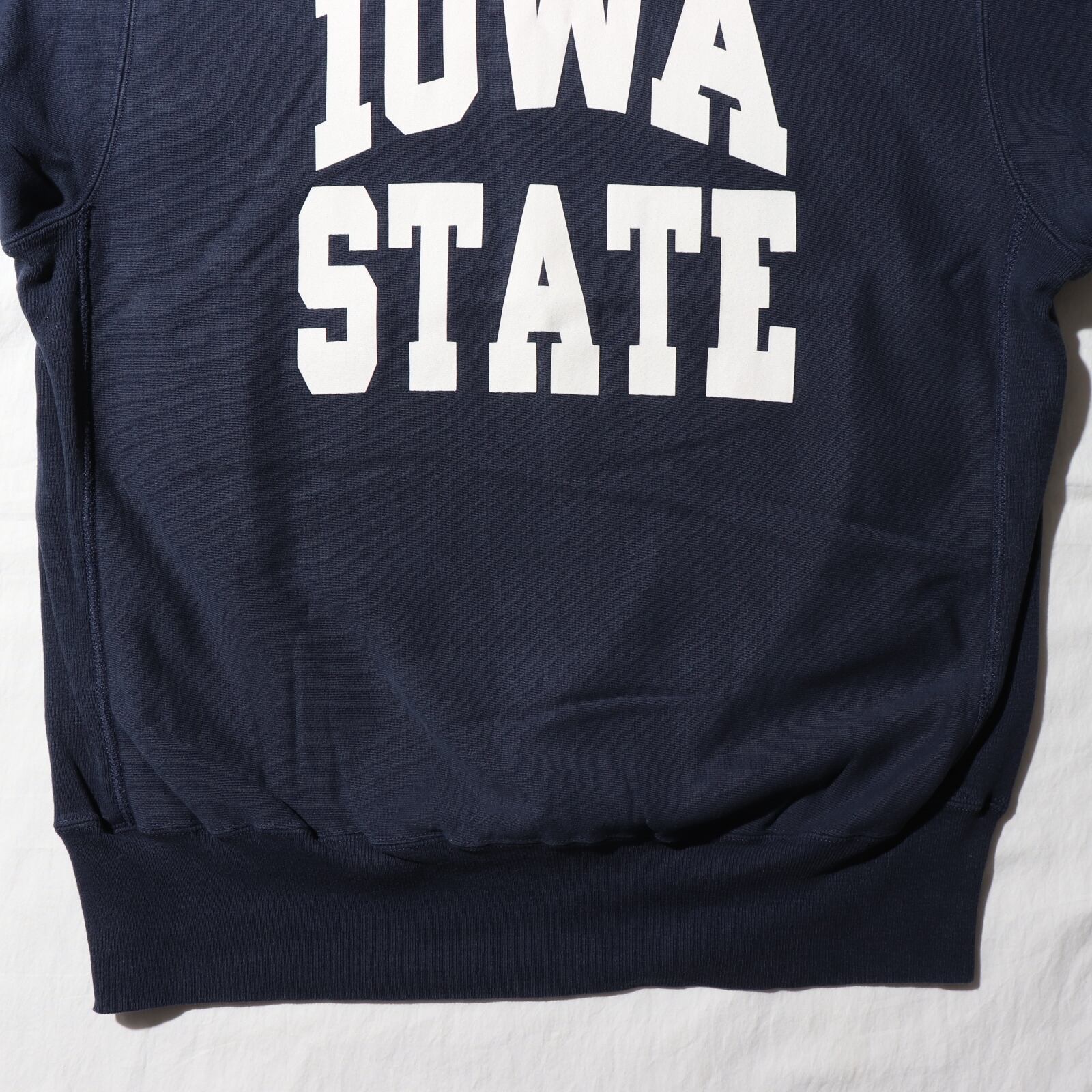 美品 XL ネイビー 二段 90s IOWA アイオワ リバースウィーブ 