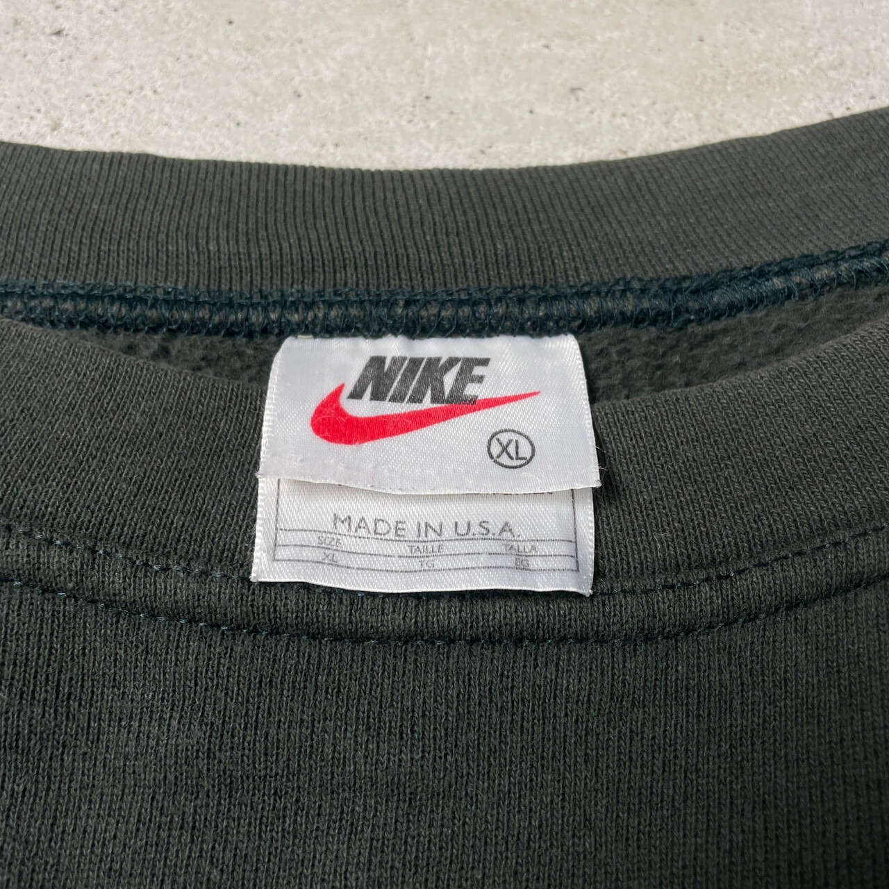 USA製 90年代 NIKE ナイキ スウェットシャツ ワンポイントロゴ刺繍 