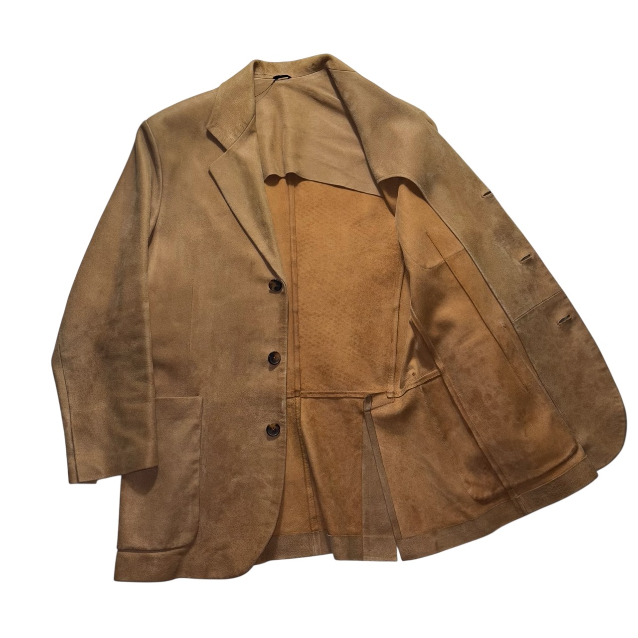 vintage HERMES goat suede tailored jacket