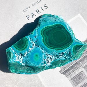 Chrysocolla & Malachite 6 ✧ クリソコラ & マラカイト (共生原石/ハーフポリッシュ)