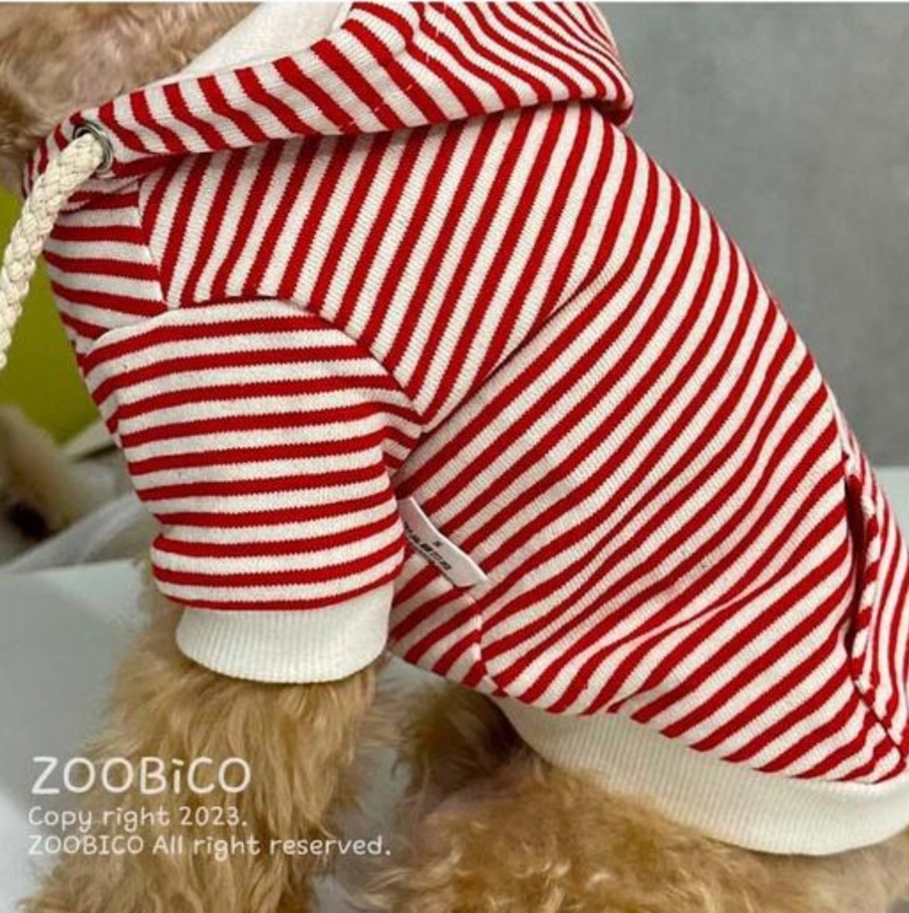 【ZOOBICO】ボーダーパーカー(red)