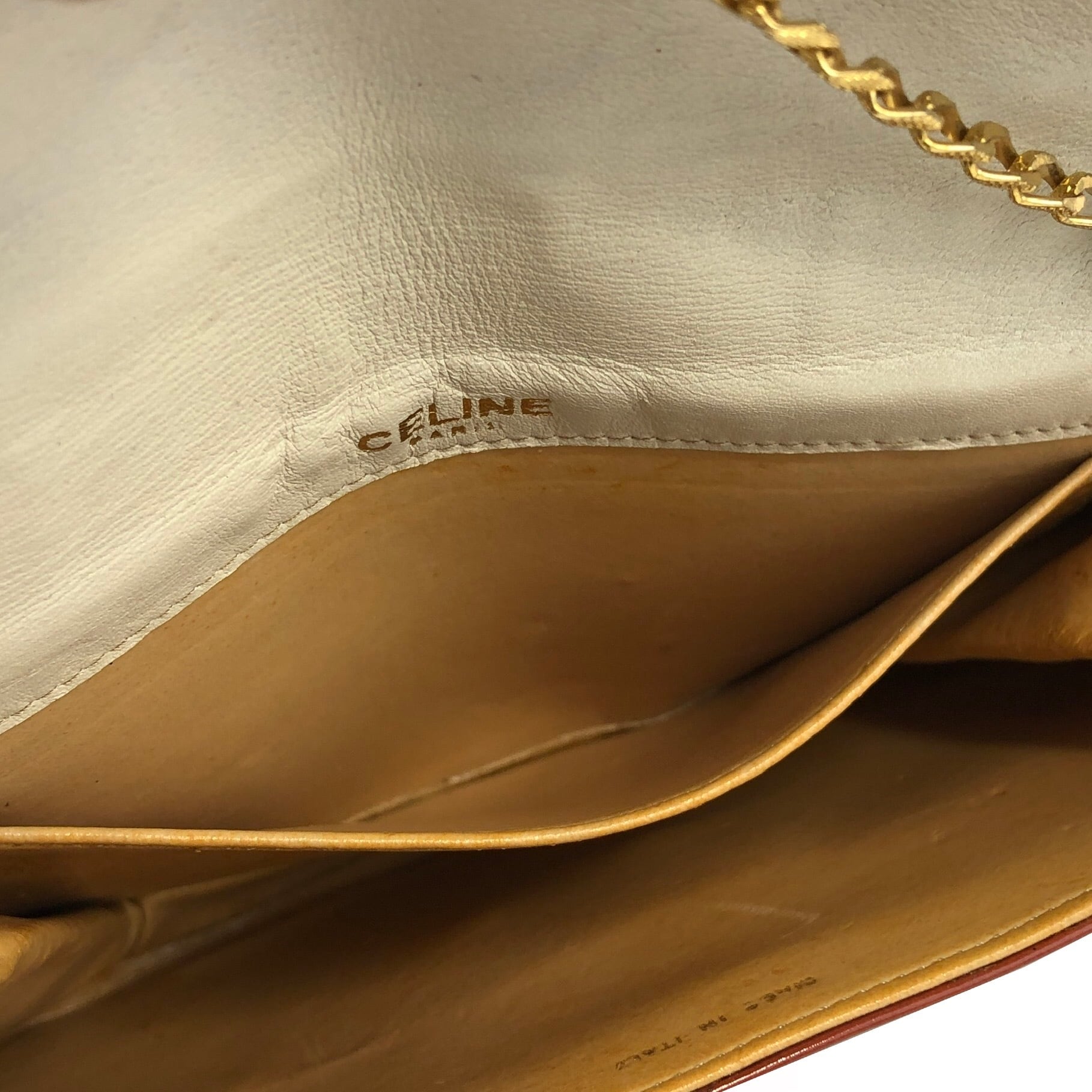 CELINE セリーヌ ブラゾン レザー チェーン ミニバッグ ショルダー