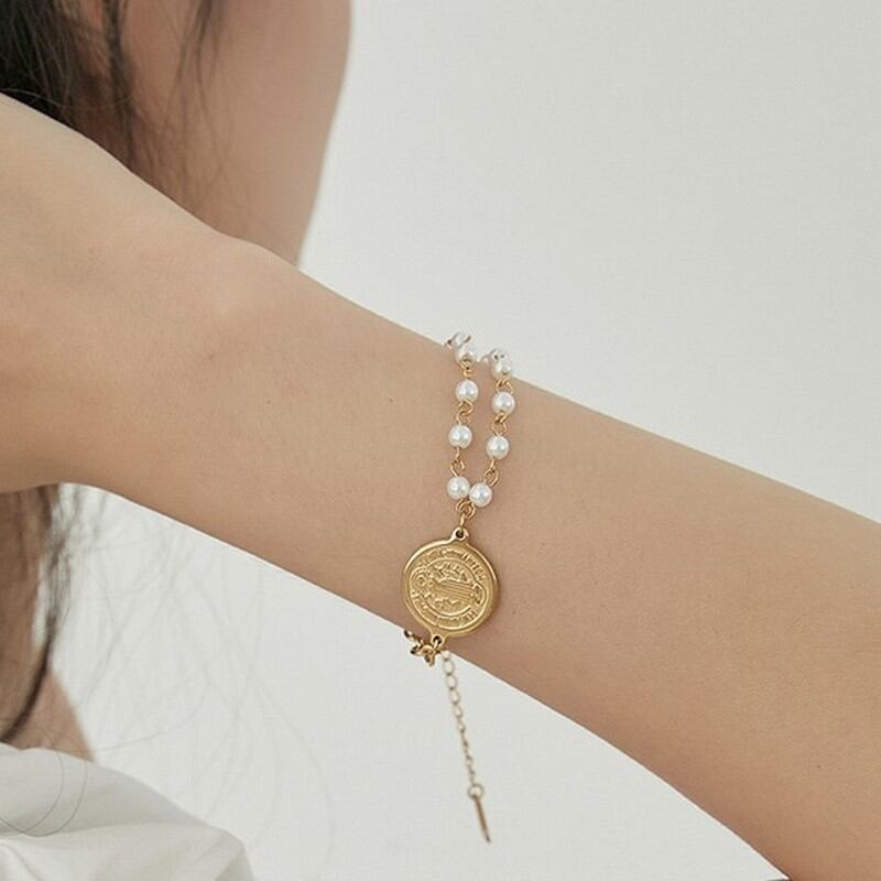 double pearl bracelet