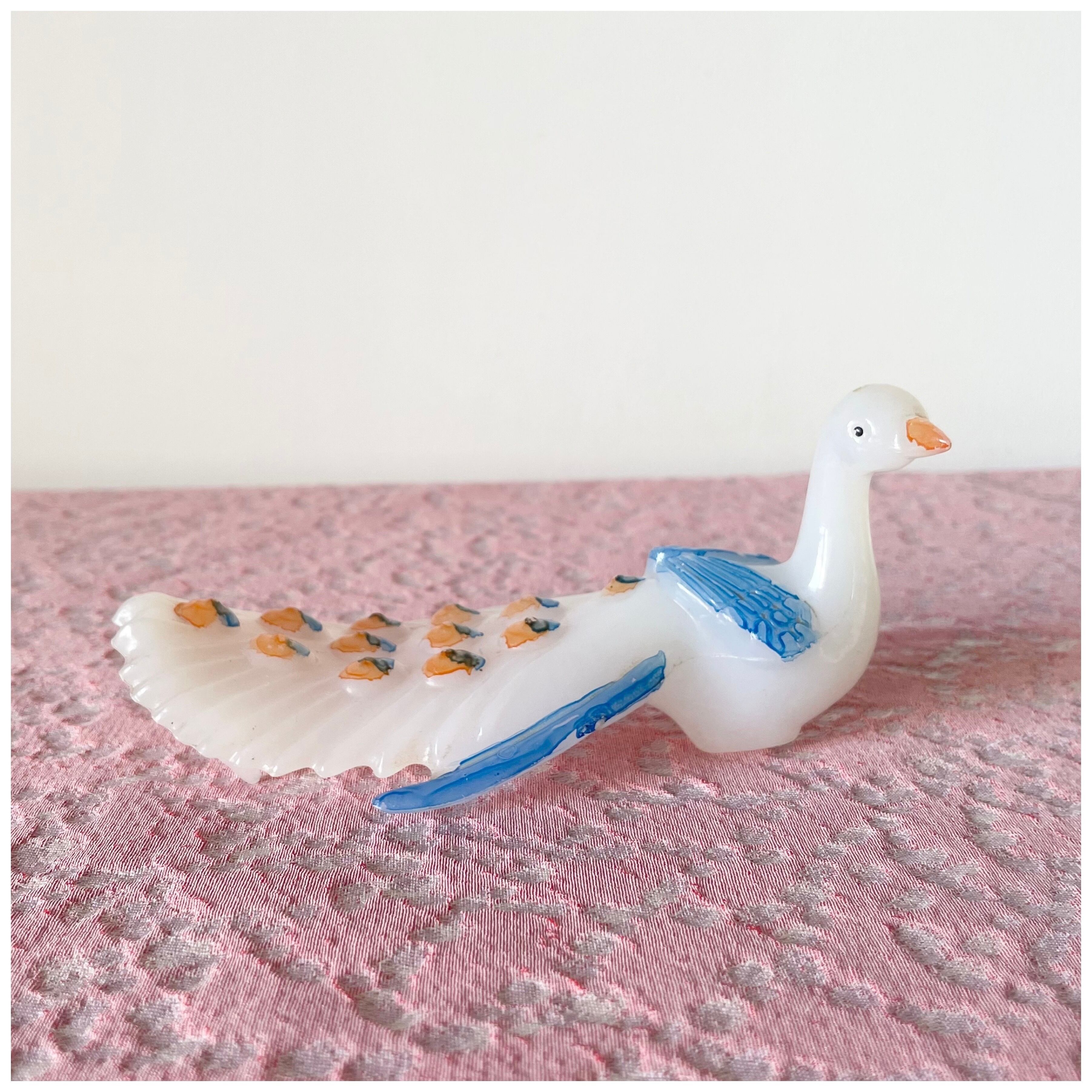 フランス買付 ヴィンテージ オブジェ インテリア 水鳥 白鳥 ペイント