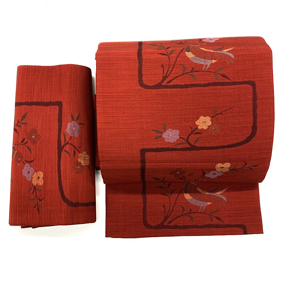 正絹の名古屋帯 波 （4729］名古屋帯 美品 花菱 鹿の子 青海波